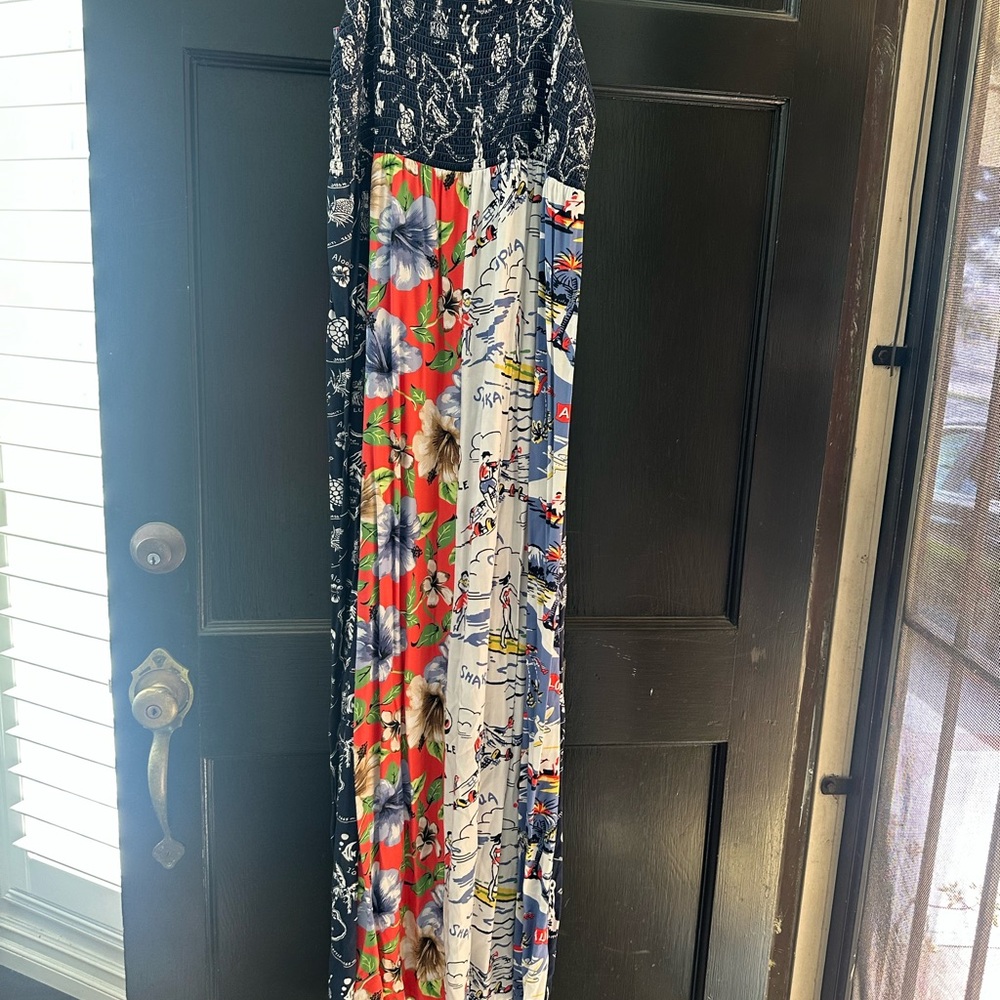 Tommy Bahama Women's Navy and White Floral Maxi Dress - Picture 2 of 8
